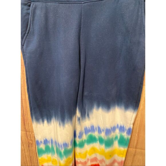 Lands’ End Small 6/8 seriously sweats joggers sweat pants blue tie dye women’s - Picture 5 of 9